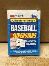1990 Topps Kmart Collector's Ed. Baseball Superstars 33 Photo Cards Sealed Box11 picture