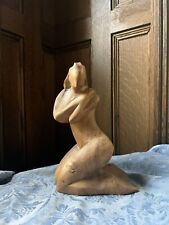 Vintage Carved Wood Mermaid  -  picture