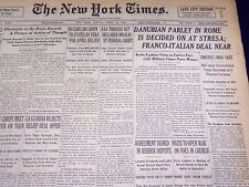 1935 APRIL 14 NEW YORK TIMES - FRANCO-ITALIAN DEAL NEAR - NT 3790 picture