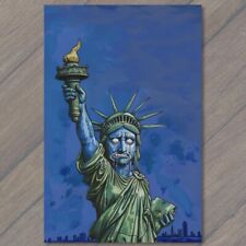 Postcard Sorrowful Statue of Liberty Weeps New York City USA State Sad Crying picture