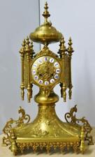 Stunning Antique French 8 Day Striking Bronze Ornate Oriental Style Mantle Clock picture