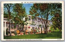 Will Rogers Ranch House Santa Monica Mountains Pacific Beverly Hills CA Postcard picture