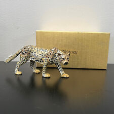 Marsachii Jaguar Jeweled Hinged Trinket Box 5.5in Mint in Box picture