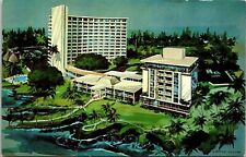 Naniloa Hotel Hilo Bay Hawaii Scenic Tropical Birds Eye View DB WOB Postcard picture