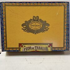 Vintage Partagas Flor De Tabacos Empty Wooden Cigar Box picture