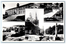South Yorkshire England Postcard Greetings from Maltby Multiview 1969 RPPC Photo picture