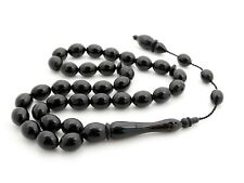 Yusur Yusr Black Coral 33 Islamic Prayer Beads Misbaha Tesbih Tasbih 218009 picture
