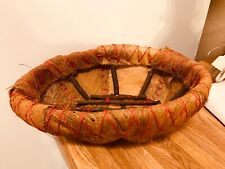 vintage handmade natural basket, preowned picture