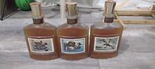 Set Of 3 Jim Beam Bourbon Whiskey Empty Decanters Duck Stamp Series  picture