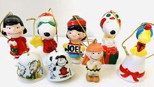 Vintage Peanuts Christmas Ornaments Lot Of 8 Snoopy Lucy Woodstock Charlie Brown picture