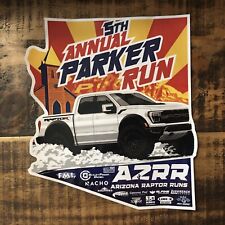 Huge Rare GLOSSY STICKER Racing TRUCK 4X4 Annual Parker Run Ford Raptor Arizona picture