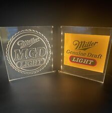 Vintage Miller Genuine Draft Light Beer Lighted Folding Sign - Tested picture