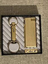 Vintage Colibri Gold Tone Lighter With Detachable Key Ring  Set #125613-24 New picture