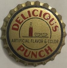 Rare 1930s - 1940s Delicious Punch Cork Bottle Cap, Marvern, AR picture