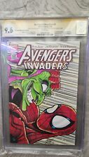 Avengers/Invaders 1 CGC 9.6 Spiderman FRONT TO BACK Full Color Sketch Ken Haeser picture