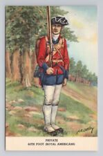 Revolutionary War Ticonderoga Museum Curt Teich British Private 60th Foot 7A picture