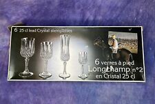 Set of 6 Cristal D'Arques Longchamp Tall Stemmed Glasses picture