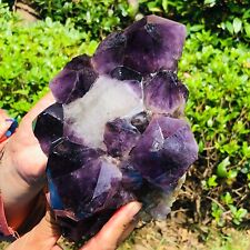 7.08LB Natural Amethyst Geode Cluster Crystal Quartz From Uruguay Cathedral picture