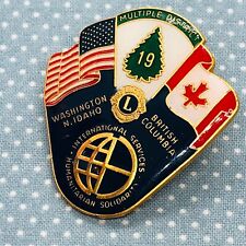 USA Canada MD19 Lions Club International Trading Lapel Pin picture