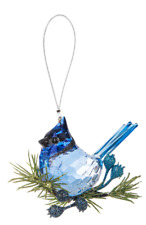KISSING KRYSTALS Acrylic BLUE JAY Mistletoe Christmas Ornament, by Ganz picture