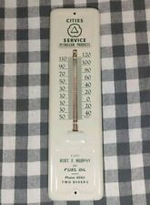 VTG Metal Advertising Thermometer Cities Service Petroleum Products  picture