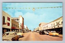 Clearwater FL-Florida, Cleveland St, Business Area, Antique Vintage Postcard picture