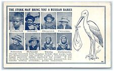 c1950's The Stork Exhibit May Bring You 8 Russian Babies Exhibit Arcade Card picture