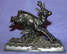 Antique hand made metal deer statuette picture