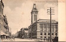 Postcard Main Street and City Hall in Marlboro, Massachusetts~136658 picture