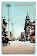1908 Cor Main El Dorado Sts Looking East Stockton California CA Vintage Postcard picture