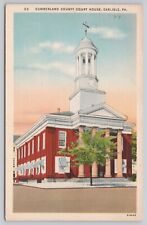 Cumberland County Court House Carlisle Pennsylvania Vintage Linen Postcard picture