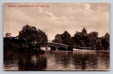 Lagoon Jackson Park Chicago Illinois Vintage Unposted Postcard picture