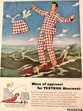 1948 Original Esquire Art Ad Advertisements TEXTRON Menswear Schenley Whiskey picture