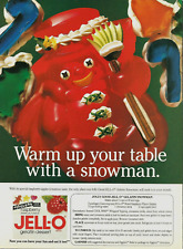1992 Jell-O Gelatin Jolly Good Jello Snowman Jigglers vintage Print AD picture