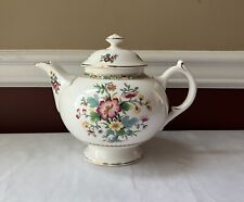 VTG Coalport Ming Rose Bone China Teapot, Made in England, 9 1/4
