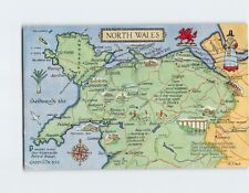 Postcard Map of North Wales picture