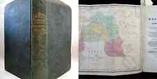 1836 antique SCRIPTURE GEOGRAPHY NATURAL HISTORY w3 ATLAS MAPS foldout bible picture