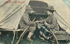 WWI Sentimental Post Card Loving Message To The Girl I've Left Behind 1918 picture