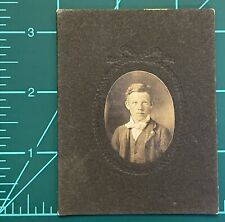 Antique Small Photo On Board Handsome Young Man picture