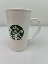 Starbucks 2015 Tall Coffee Cup Mug 18oz Green Siren Logo Ceramic White picture