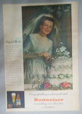 Budweiser Beer Ad: The Bride Is Beyond Words  from 1946 Size: 11 x 15 inches picture