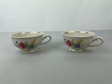 Vintage Porcelain China Bavaria Germany US Zone Floral Demitasse Teacups ( 2 ) picture