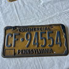 Vintage 1968 Pennsylvania Commercial License Plate Tag CF-94554 picture