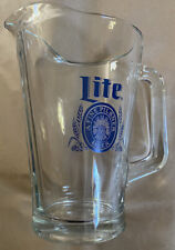Vintage LITE PILSNER BEER 9 inch Pitcher 60oz Glass Heavy Excellent Condition picture