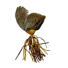 Native American pheasant wing fan smudge collectible suede tassle 18 in picture