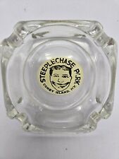 Vintage Glass Table / Desk Ashtray - Steeplechase Park, Coney Island New York picture