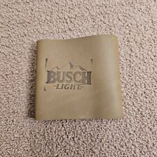 Busch Light Beer Cab Leather Brown Koozie Cozy Holder Wrap Sleeve P2a picture