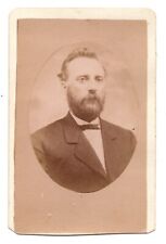 ANTIQUE CDV C. 1870s G.N. WESTS HANDSOME BEARDED MAN IN SUIT TRAVELLING ARTIST picture