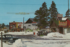 Winter in West Yellowstone National Park Montana Chrome Vintage Post Card picture
