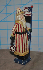 Vtg Uncle Sam Patriotic Santa Claus Figurine w/American Flag Christmas Display picture